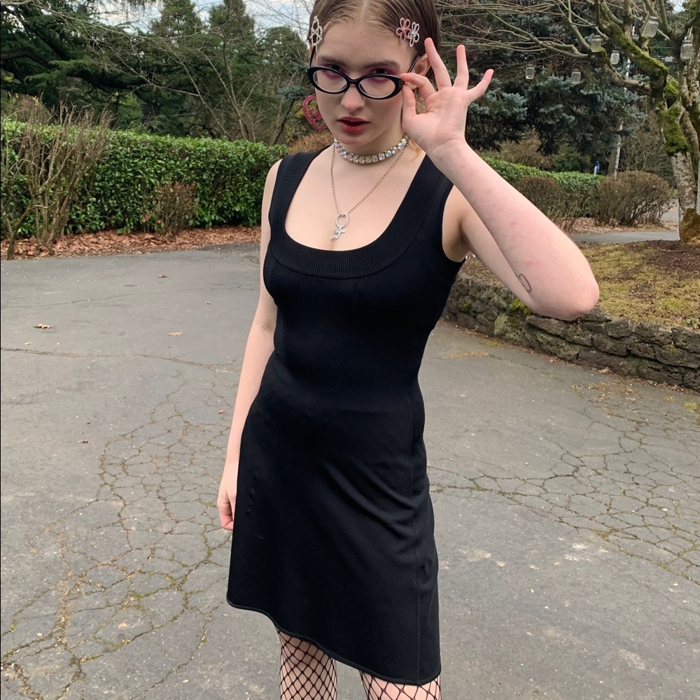 🖤ALAÏA VINTAGE 90s BLACK SEXY FIT & FLARE DRESS🖤